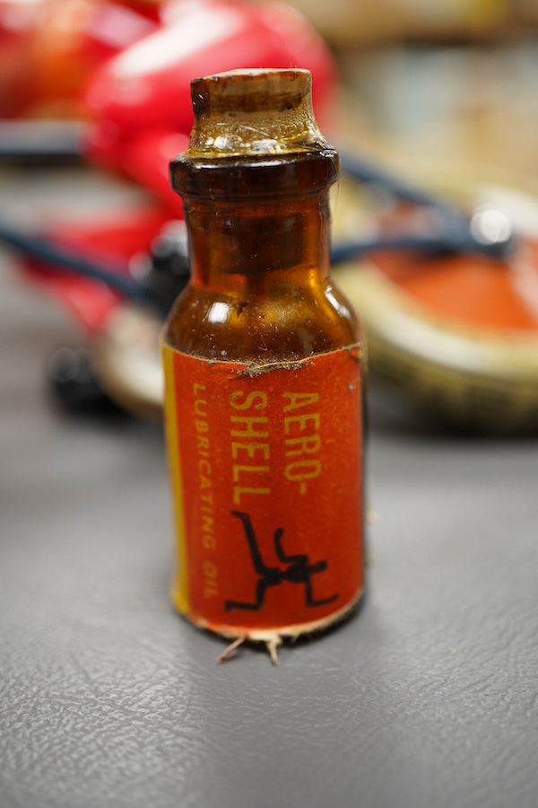 An early boxed Tri-ang Gyro-Cycle, with a gyroscope contained within the front wheel of the bicycle, providing power to the toy, template bicycle with celluloid rider, the box with original inner card holder and a sealed